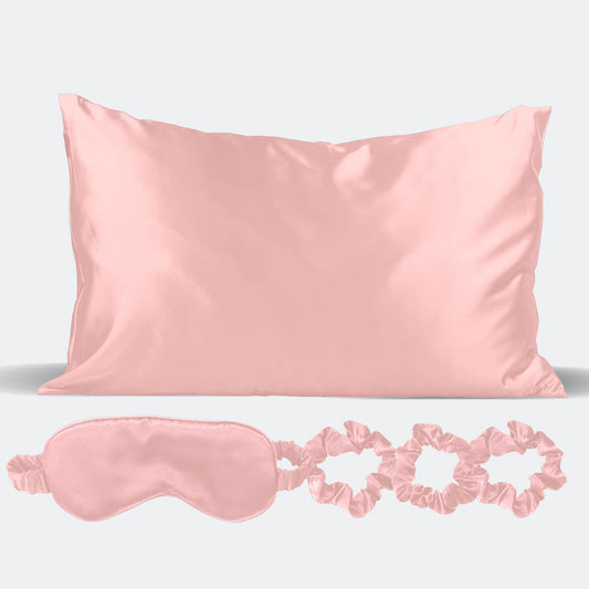 5-Piece: Satin Sleep Set - Blush