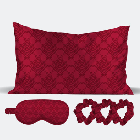 5-Piece: Satin Sleep Set - Magentaverse