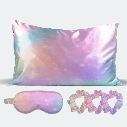 5-Piece: Satin Sleep Set - Unicorn Dreams