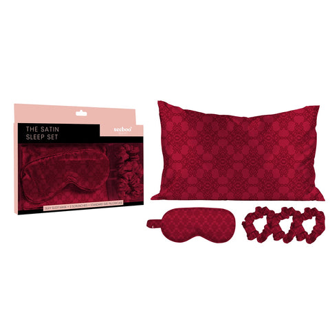 5-Piece: Satin Sleep Set - Magentaverse